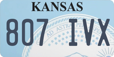 KS license plate 807IVX