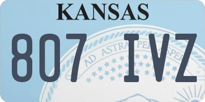 KS license plate 807IVZ