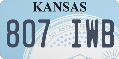 KS license plate 807IWB