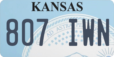 KS license plate 807IWN