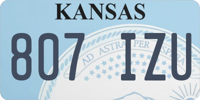 KS license plate 807IZU