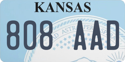 KS license plate 808AAD