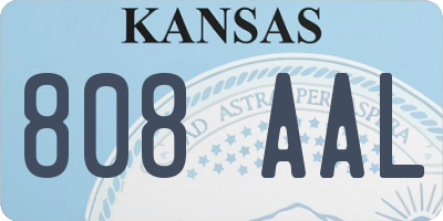 KS license plate 808AAL