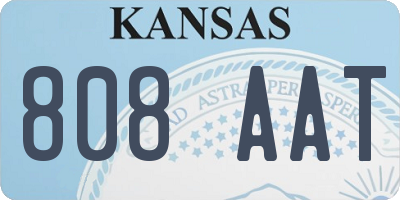 KS license plate 808AAT