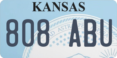 KS license plate 808ABU