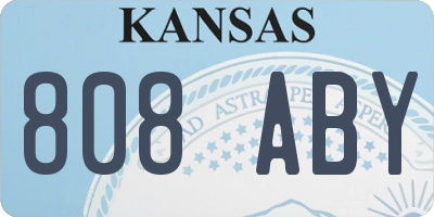 KS license plate 808ABY