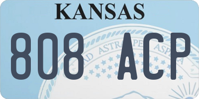 KS license plate 808ACP