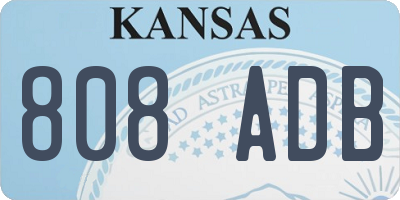 KS license plate 808ADB