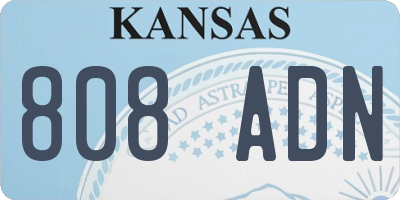 KS license plate 808ADN