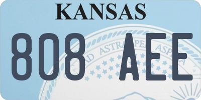 KS license plate 808AEE