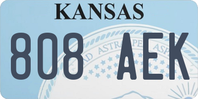 KS license plate 808AEK