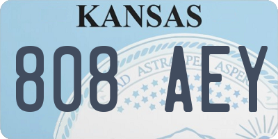 KS license plate 808AEY