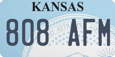 KS license plate 808AFM