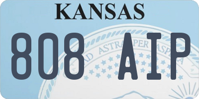 KS license plate 808AIP