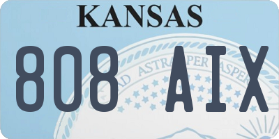 KS license plate 808AIX
