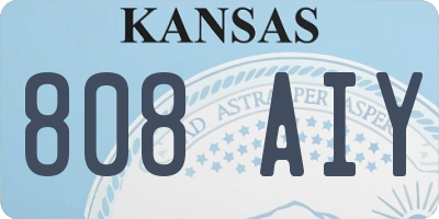 KS license plate 808AIY