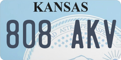 KS license plate 808AKV