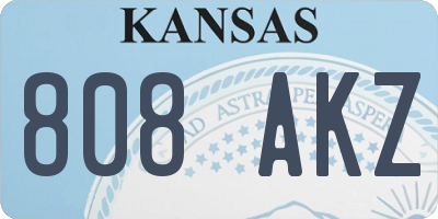 KS license plate 808AKZ