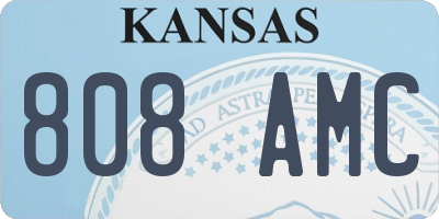 KS license plate 808AMC