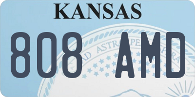 KS license plate 808AMD