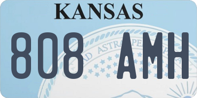 KS license plate 808AMH