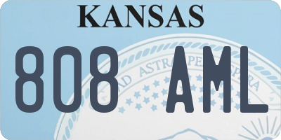 KS license plate 808AML
