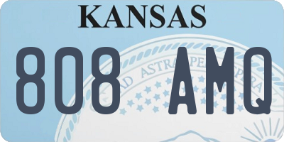 KS license plate 808AMQ