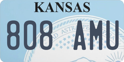 KS license plate 808AMU