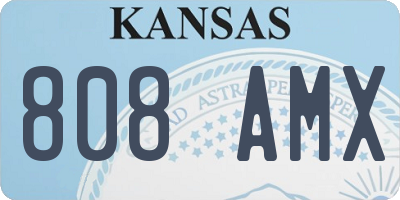 KS license plate 808AMX