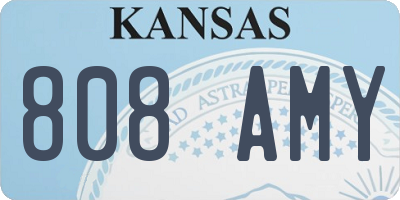 KS license plate 808AMY