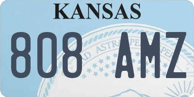 KS license plate 808AMZ