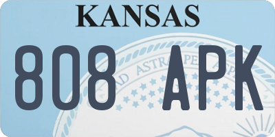KS license plate 808APK
