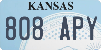 KS license plate 808APY