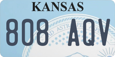 KS license plate 808AQV