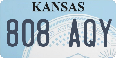 KS license plate 808AQY