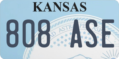 KS license plate 808ASE