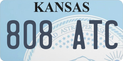KS license plate 808ATC