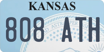 KS license plate 808ATH