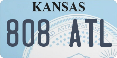 KS license plate 808ATL