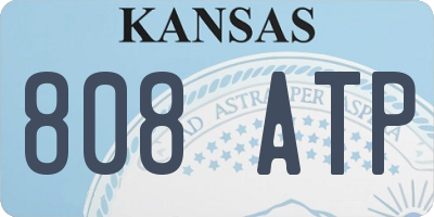 KS license plate 808ATP