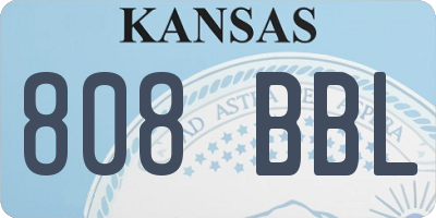 KS license plate 808BBL