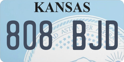 KS license plate 808BJD