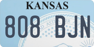 KS license plate 808BJN