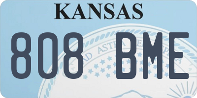 KS license plate 808BME