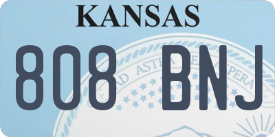 KS license plate 808BNJ