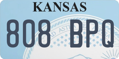 KS license plate 808BPQ