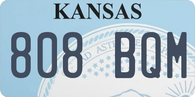 KS license plate 808BQM
