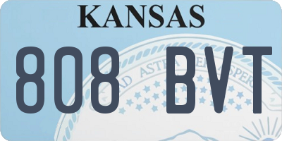 KS license plate 808BVT