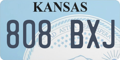 KS license plate 808BXJ
