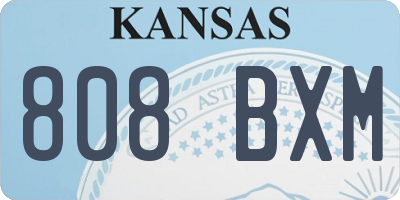 KS license plate 808BXM